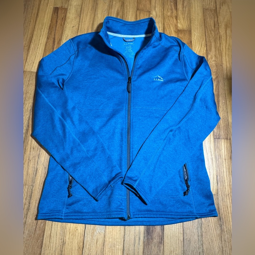 L.L Bean Women’s Fleece Lined Turquoise SZ Medium Slightly Fitted Jacket Zip Up